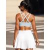 imageRUNNING GIRL Sports Bras for Women High SupportMolded Cup Strappy Running High Impact Sports Bras Workout Yoga BraGrey