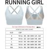 imageRUNNING GIRL Sports Bras for Women High SupportMolded Cup Strappy Running High Impact Sports Bras Workout Yoga BraGrey