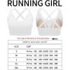 imageRUNNING GIRL Sports Bras for Women High SupportMolded Cup Strappy Running High Impact Sports Bras Workout Yoga BraWhite