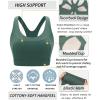 imageRUNNING GIRL Sports Bras for Women High SupportRacerback Molded Cup Sports Bra Workout Yoga BraDark Green