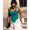 imageRUNNING GIRL Workout Tank Tops for Women Built in Shelf Bras PaddedSleeveless Gym Tops Athletic Yoga ShirtsZgreen