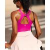 imageRUNNING GIRL Workout Tank Tops for Women Built in Shelf Bras PaddedSleeveless Gym Tops Athletic Yoga ShirtsZhot Pink