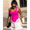 imageRUNNING GIRL Workout Tank Tops for Women Built in Shelf Bras PaddedSleeveless Gym Tops Athletic Yoga ShirtsZhot Pink