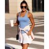imageRUNNING GIRL Workout Tank Tops for Women Built in Shelf Bras PaddedSleeveless Gym Tops Athletic Yoga ShirtsZlight Blue