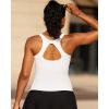imageRUNNING GIRL Workout Tank Tops for Women Built in Shelf Bras PaddedSleeveless Gym Tops Athletic Yoga ShirtsZwhite