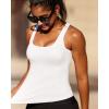 imageRUNNING GIRL Workout Tank Tops for Women Built in Shelf Bras PaddedSleeveless Gym Tops Athletic Yoga ShirtsZwhite