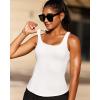 imageRUNNING GIRL Workout Tank Tops for Women Built in Shelf Bras PaddedSleeveless Gym Tops Athletic Yoga ShirtsZwhite