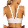 imageRUNNING GIRL High Impact Sports Bras for Women Moulded Cup High Support Sports Bra High Coverage Workout Yoga BraSnow White