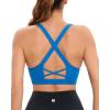 imageRUNNING GIRL Sports Bra for Women High SupportMolded Cup Strappy Running Sports Bras Workout Yoga BraBlue
