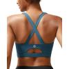 imageRUNNING GIRL Sports Bra for Women High SupportMolded Cup Strappy Running Sports Bras Workout Yoga BraDark Blue
