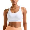 imageRUNNING GIRL Sports Bra for Women High SupportMolded Cup Strappy Running Sports Bras Workout Yoga BraWhite