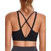 imageRUNNING GIRL Sports Bras for Women High Support High Impact Strappy Sports Bra Moulded Cup Workout BraBlack