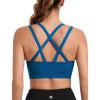 imageRUNNING GIRL Sports Bras for Women High SupportMolded Cup Strappy Running High Impact Sports Bras Workout Yoga BraDark Blue
