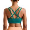 imageRUNNING GIRL Sports Bras for Women High SupportMolded Cup Strappy Running High Impact Sports Bras Workout Yoga BraDark Green