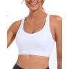 imageRUNNING GIRL Sports Bras for Women High SupportRacerback Molded Cup Sports Bra Workout Yoga BraWhite