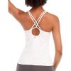 imageRUNNING GIRL Workout Tank Tops for Women Built in Shelf Bras PaddedSleeveless Gym Tops Athletic Yoga ShirtsXwhite