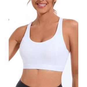 imageRUNNING GIRL Sports Bras for Women High SupportRacerback Molded Cup Sports Bra Workout Yoga BraWhite