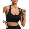 imageRUNNING GIRL High Impact Sports Bras for Women High Support Womens Sports Bra Racerback Workout Running BraBlack