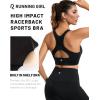 imageRUNNING GIRL High Impact Sports Bras for Women High Support Womens Sports Bra Racerback Workout Running BraBlack