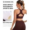 imageRUNNING GIRL High Impact Sports Bras for Women High Support Womens Sports Bra Racerback Workout Running BraRust Red