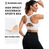 imageRUNNING GIRL High Impact Sports Bras for Women High Support Womens Sports Bra Racerback Workout Running BraWhite