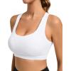 imageRUNNING GIRL High Impact Sports Bras for Women High Support Womens Sports Bra Racerback Workout Running BraWhite