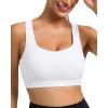 imageRUNNING GIRL High Impact Sports Bras for Women High Support Womens Sports Bra Racerback Workout Running BraWhite