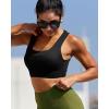 imageRUNNING GIRL Sports Bras for Women High SupportMolded Cup High Impact Sports Bra Racerback Workout Yoga Running BraBlack