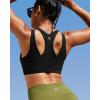imageRUNNING GIRL Sports Bras for Women High SupportMolded Cup High Impact Sports Bra Racerback Workout Yoga Running BraBlack