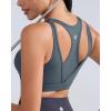 imageRUNNING GIRL Sports Bras for Women High SupportMolded Cup High Impact Sports Bra Racerback Workout Yoga Running BraDeep Grey
