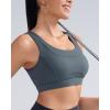 imageRUNNING GIRL Sports Bras for Women High SupportMolded Cup High Impact Sports Bra Racerback Workout Yoga Running BraDeep Grey