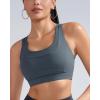 imageRUNNING GIRL Sports Bras for Women High SupportMolded Cup High Impact Sports Bra Racerback Workout Yoga Running BraDeep Grey