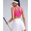 imageRUNNING GIRL Sports Bras for Women High SupportMolded Cup High Impact Sports Bra Racerback Workout Yoga Running BraHot Pink