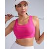imageRUNNING GIRL Sports Bras for Women High SupportMolded Cup High Impact Sports Bra Racerback Workout Yoga Running BraHot Pink