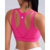 imageRUNNING GIRL Sports Bras for Women High SupportMolded Cup High Impact Sports Bra Racerback Workout Yoga Running BraHot Pink