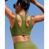 imageRUNNING GIRL Sports Bras for Women High SupportMolded Cup High Impact Sports Bra Racerback Workout Yoga Running BraOlive Green