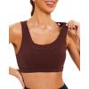 imageRUNNING GIRL Sports Bras for Women High SupportMolded Cup High Impact Sports Bra Racerback Workout Yoga Running BraRust Red