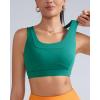 imageRUNNING GIRL Sports Bras for Women High SupportMolded Cup High Impact Sports Bra Racerback Workout Yoga Running BraTeal Green
