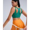 imageRUNNING GIRL Sports Bras for Women High SupportMolded Cup High Impact Sports Bra Racerback Workout Yoga Running BraTeal Green