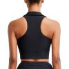 imageRUNNING GIRL Workout Tops for Women High Neck Longline Sports Bra High Impact Racerback Tank Tops with Built in BrasBlack
