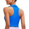 imageRUNNING GIRL Workout Tops for Women High Neck Longline Sports Bra High Impact Racerback Tank Tops with Built in BrasRoyal Blue
