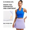 imageRUNNING GIRL Workout Tops for Women High Neck Longline Sports Bra High Impact Racerback Tank Tops with Built in BrasRoyal Blue