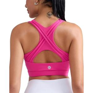 imageRUNNING GIRL High Impact Sports Bras for Women High Support Womens Sports Bra Racerback Workout Running BraHot Pink