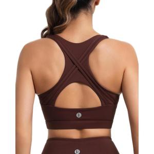 imageRUNNING GIRL High Impact Sports Bras for Women High Support Womens Sports Bra Racerback Workout Running BraRust Red