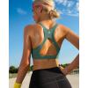 imageRUNNING GIRL High Impact Sports Bras for WomenRacerback Running Bra Workout Crop Tank Tops Longline Sports Bra Push upEash Green