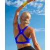 imageRUNNING GIRL High Impact Sports Bras for WomenRacerback Running Bra Workout Crop Tank Tops Longline Sports Bra Push upEcerulean Blue