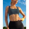 imageRUNNING GIRL High Impact Sports Bras for WomenRacerback Running Bra Workout Crop Tank Tops Longline Sports Bra Push upEdark Grey