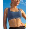 imageRUNNING GIRL High Impact Sports Bras for WomenRacerback Running Bra Workout Crop Tank Tops Longline Sports Bra Push upEnavy Blue