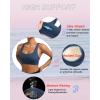imageRUNNING GIRL High Impact Sports Bras for WomenRacerback Running Bra Workout Crop Tank Tops Longline Sports Bra Push upEnavy Blue