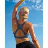 imageRUNNING GIRL High Impact Sports Bras for WomenRacerback Running Bra Workout Crop Tank Tops Longline Sports Bra Push upEnavy Blue